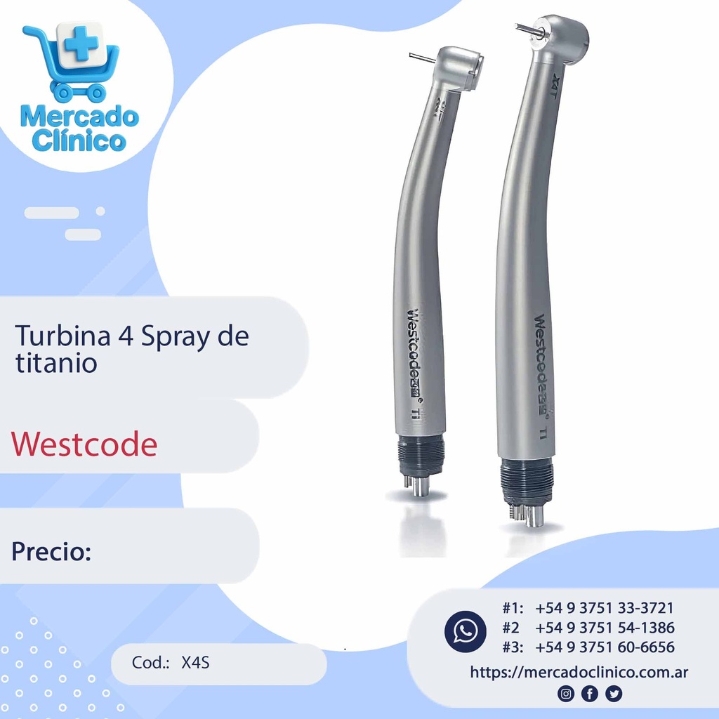 Turbina 4 Spray de titanio - Westcode
