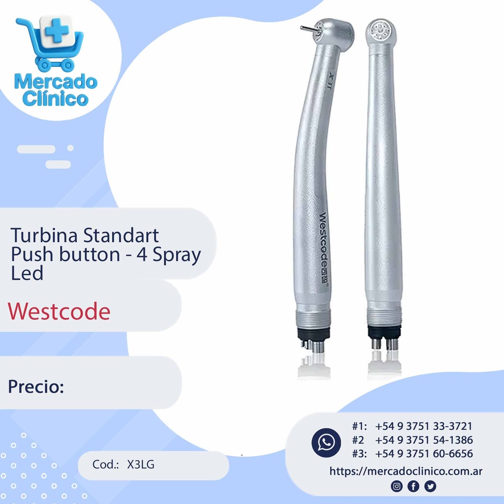 Turbina Standart  Push button - 4 Spray - Westcode
