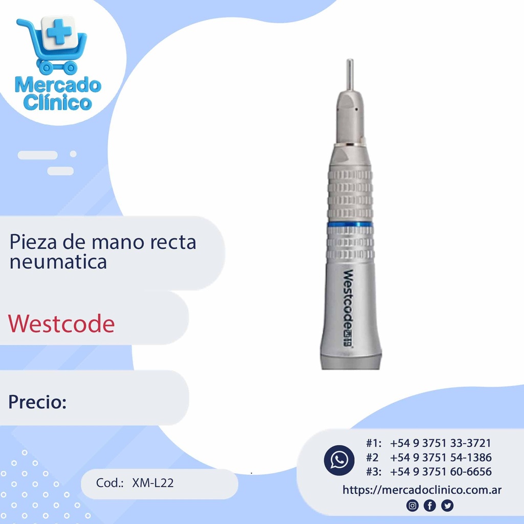 Pieza de mano recta neumática - Westcode