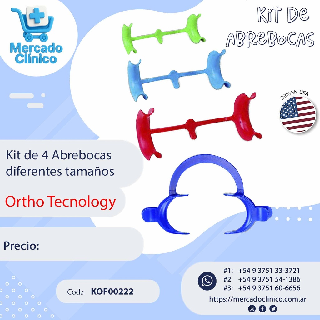 Kit de 4 Abrebocas - Ortho Technology