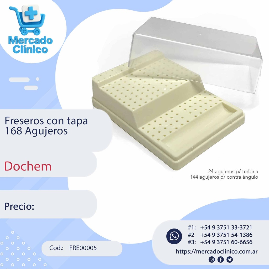 Fresero plastico con 168 hoyos - DOCHEM