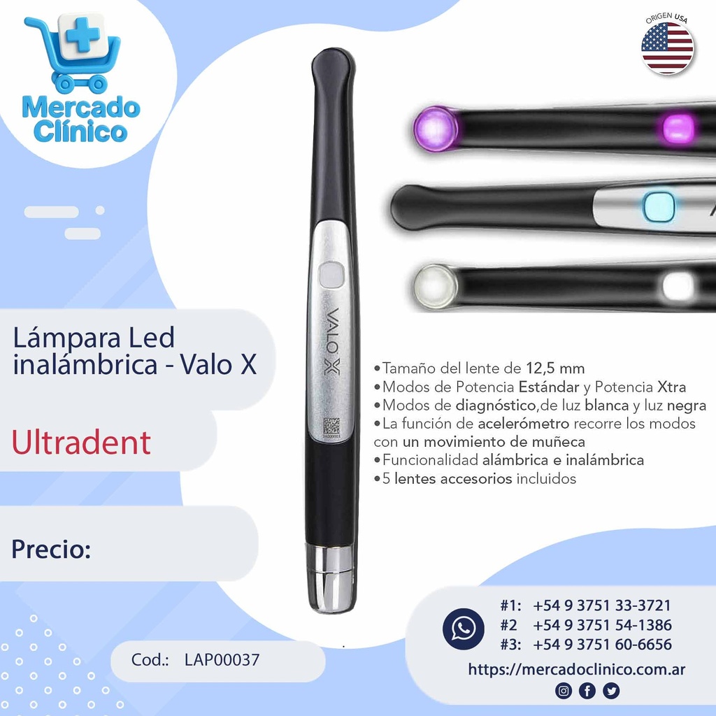 Lámapara Led inalámbrica Valo X - Ultradent
