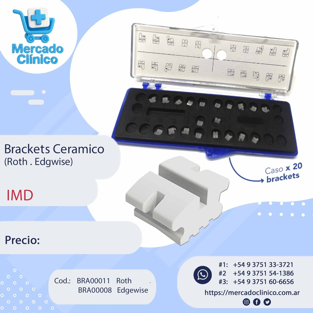 Brackets Ceramico  (Roth ,  Edgwise) - IMD