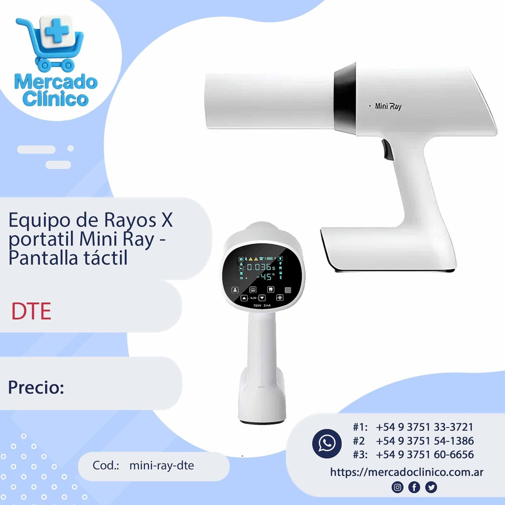 Equipo de Rayos X portatil Mini Ray - Pantalla táctil - DTE 