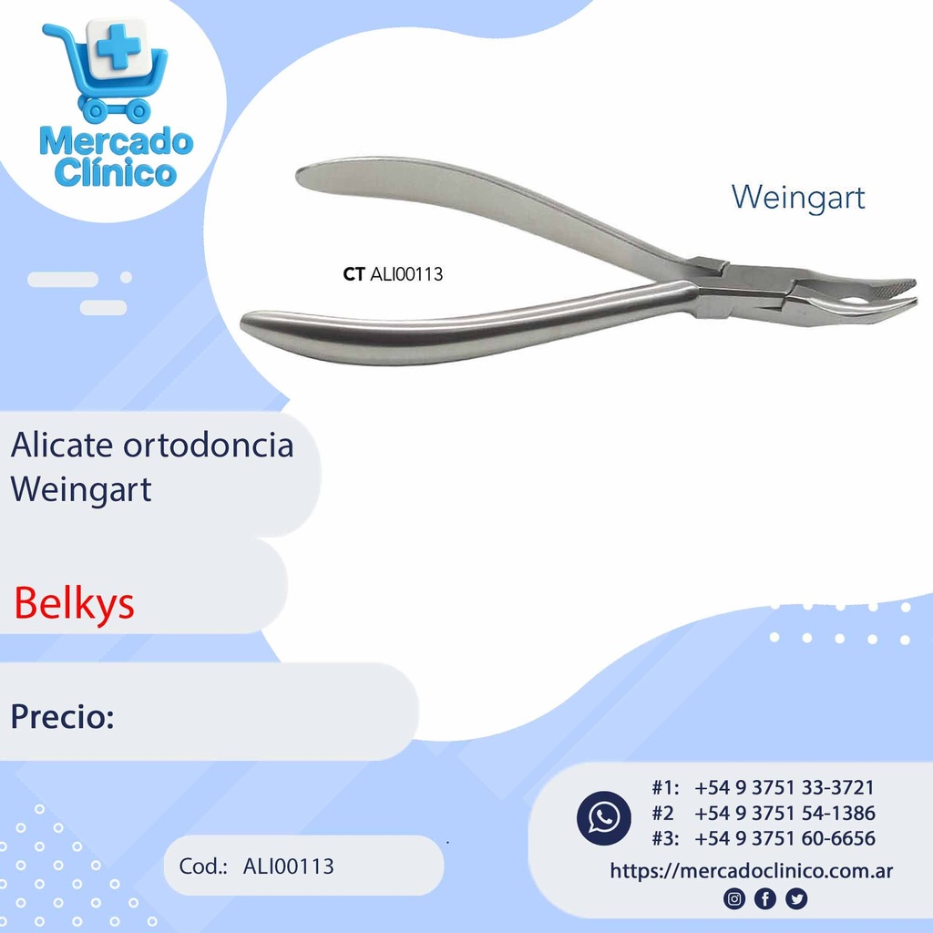 Alicate de ortodoncia Weingart - Belkys