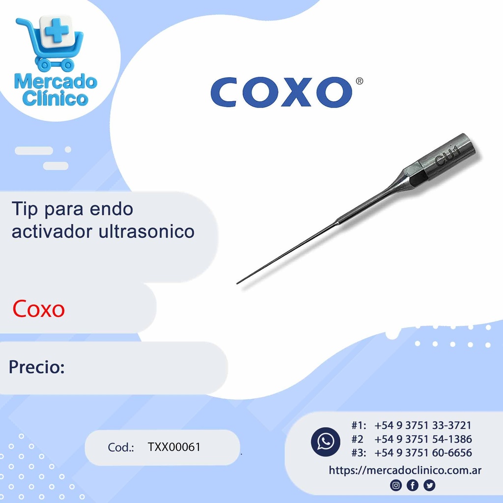 Tip para endo activador ultrasonico - Coxo