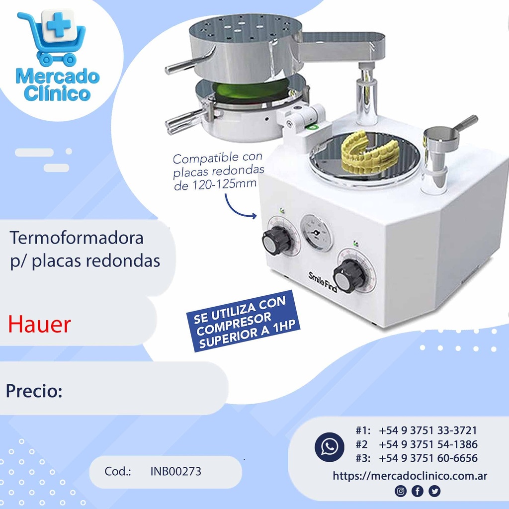 Termoformadora  al  vacío - p/ placas redondas - Hauer