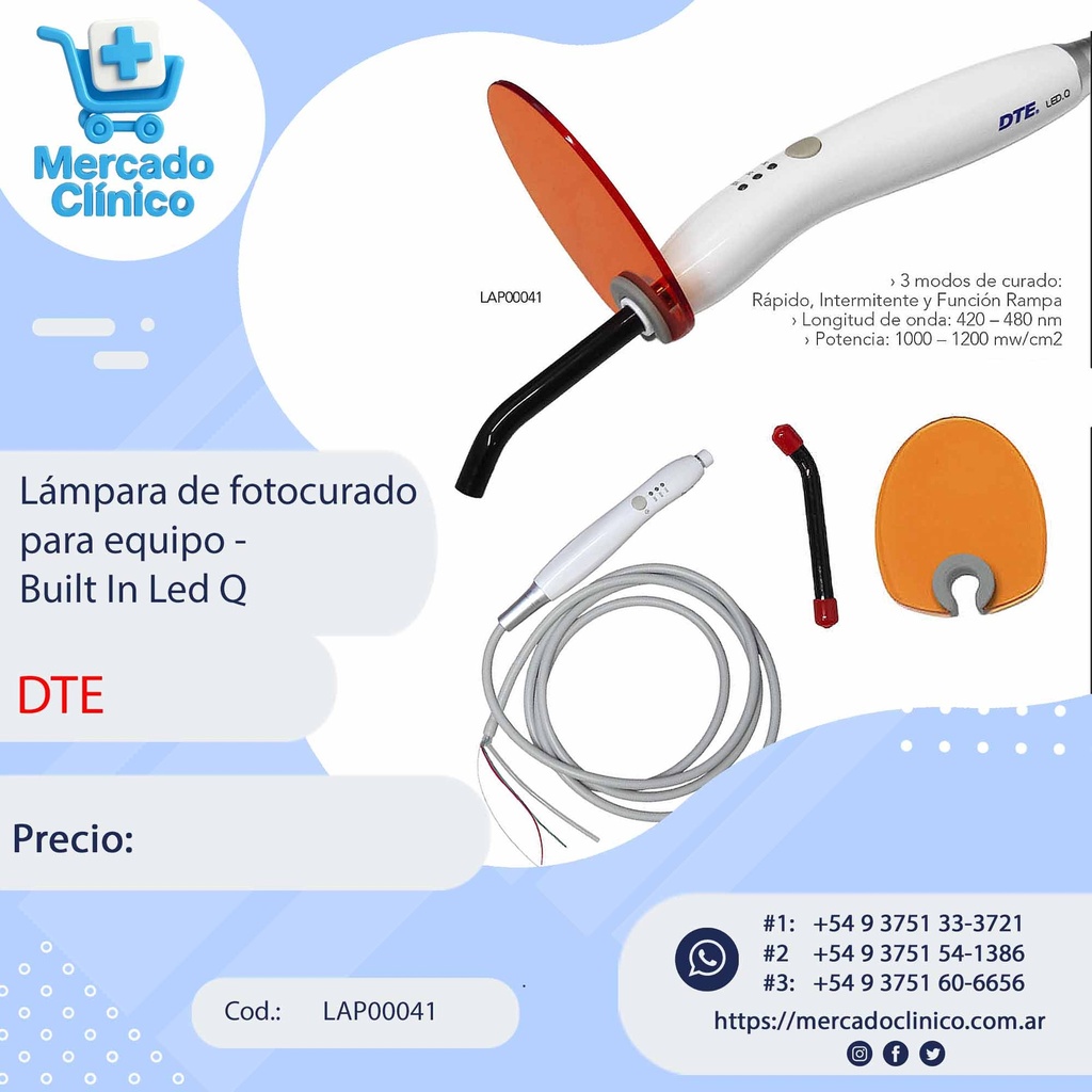 Lámpara de fotocurado para equipo -  Built In Led Q - DTE