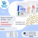 Gomas Elástico LEVE intraoral de látex  X 100 UNIDADES - American Orthodontics