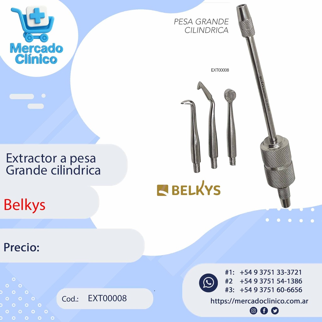 Extractor a pesa Grande cilindrica - Belkys