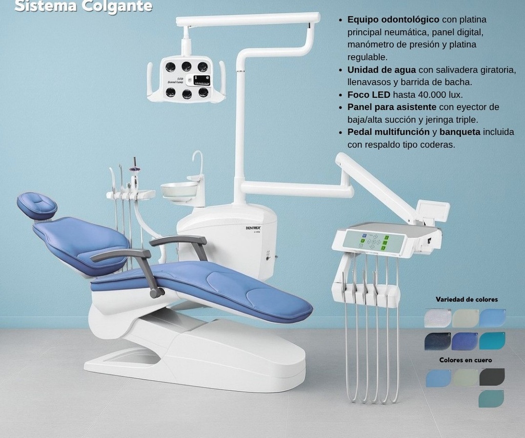 Sillon equipo Dental  C-390 - Sistema colgante - Dentrex