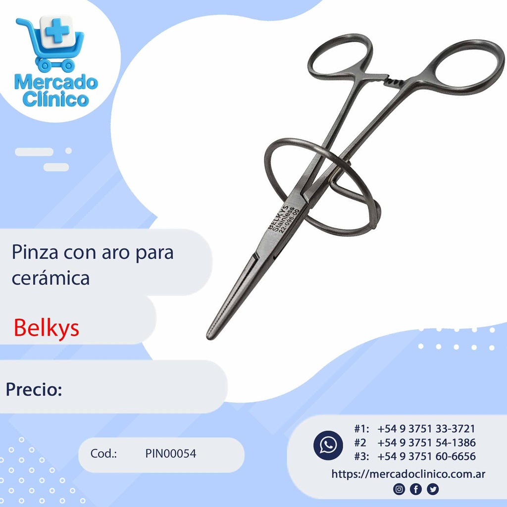 Pinza con aro para cerámica - Belkys