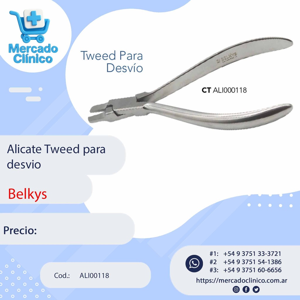 Alicate Tweed para desvio - Belkys