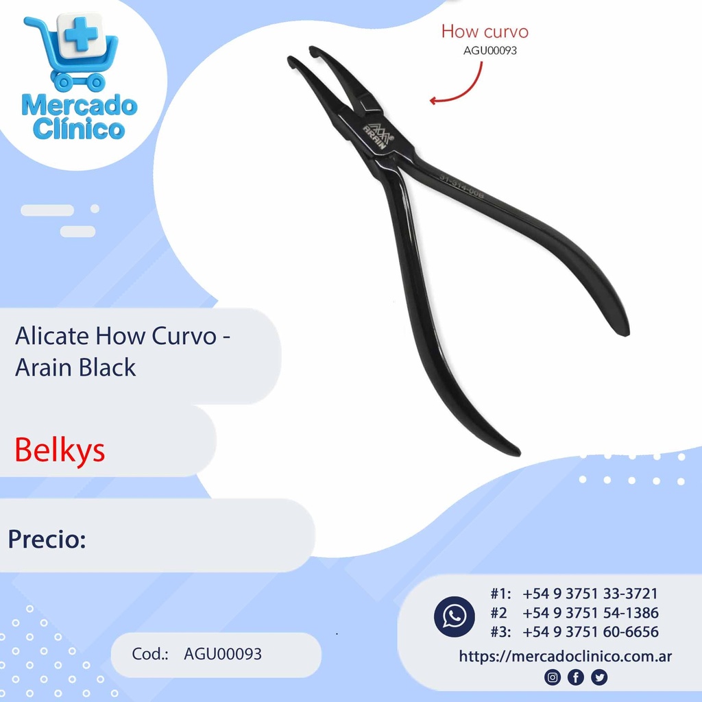 Alicates de Ortodoncia  How Curvo Acodado - Belkys (copia)