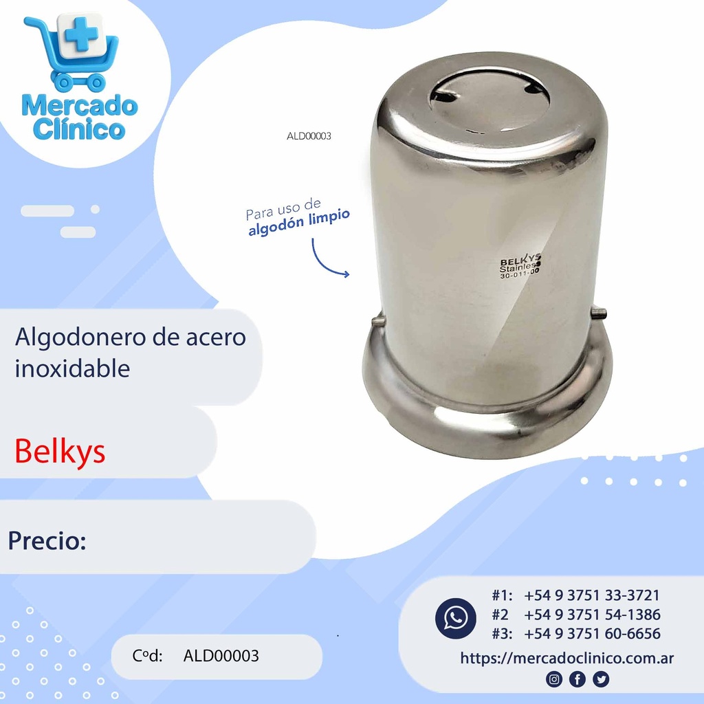 Algodonero de acero inoxidable  - Belkys