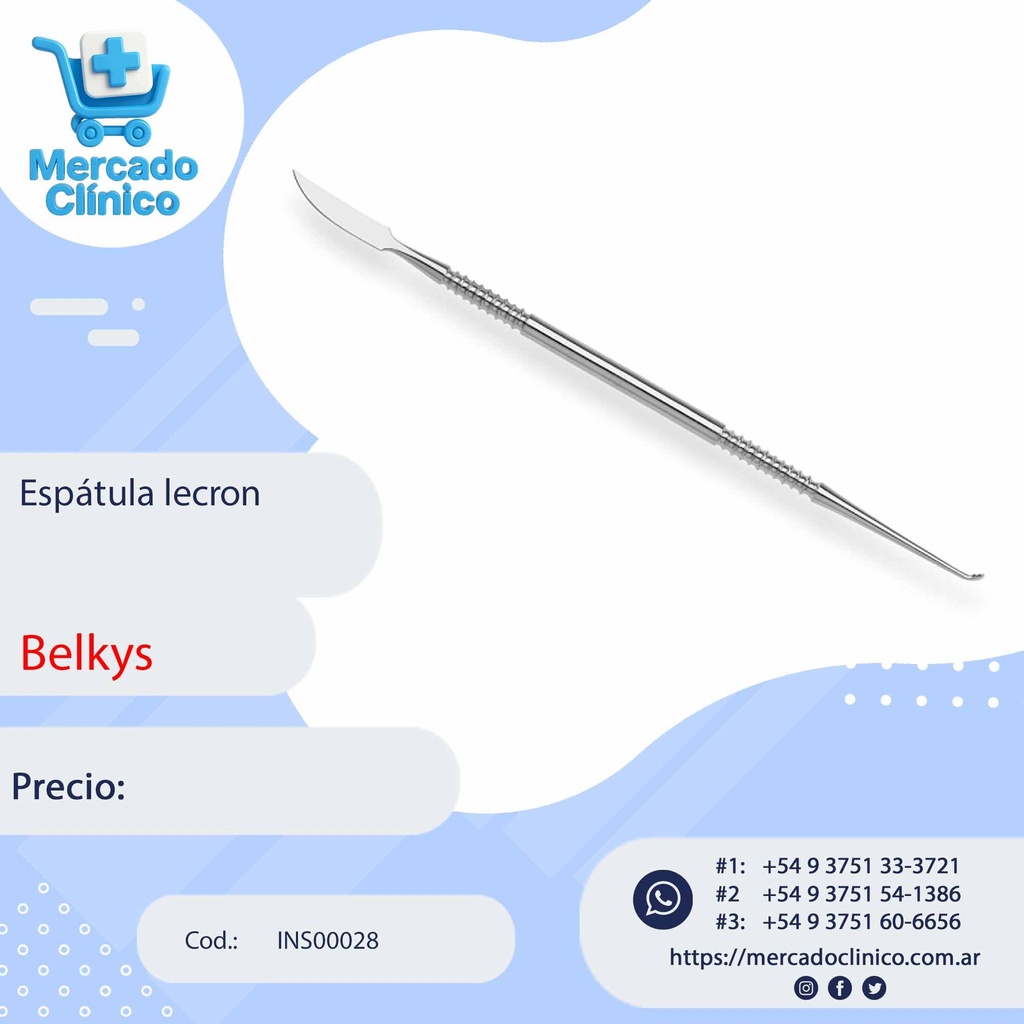 Espátula lecron - Belkys