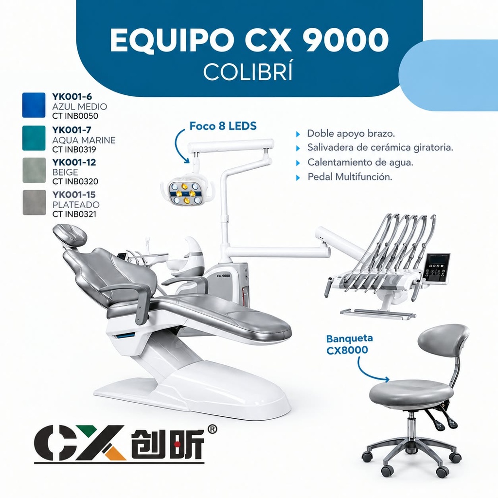 Equipo Sillón Dental  CX9000- Colibri- CX  
