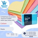 Compresas descartables Premium PLANAS COLOR  doble capa, bolsa x 50u - COTISEN