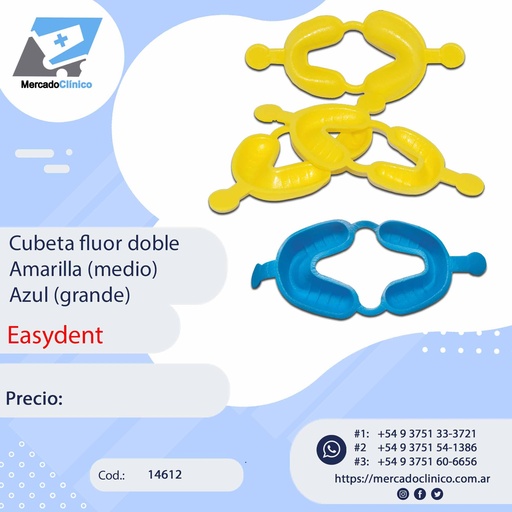 Cubeta Fluor doble - descartable X 50 UNIDADES - Easydent