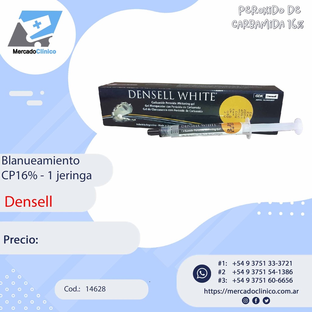 Blanqueamiento CP16% - 1 jeringa - Densell