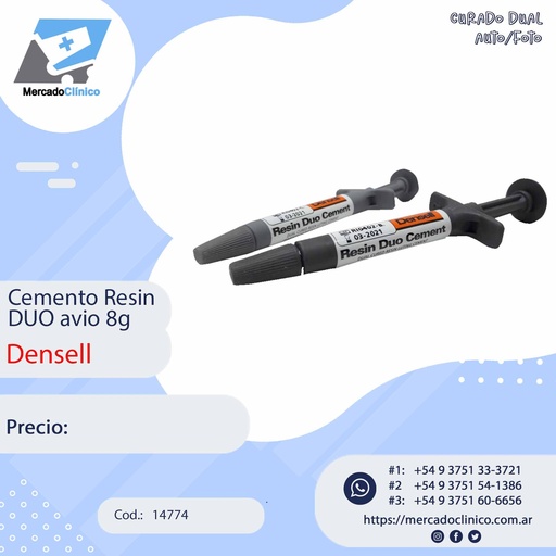 Cemento Resin DUO - avio 8g - Densell