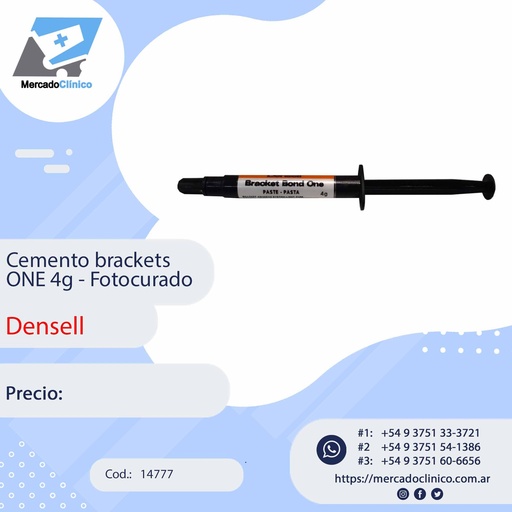 Cemento brackets ONE 4g - Fotocurado - Densell