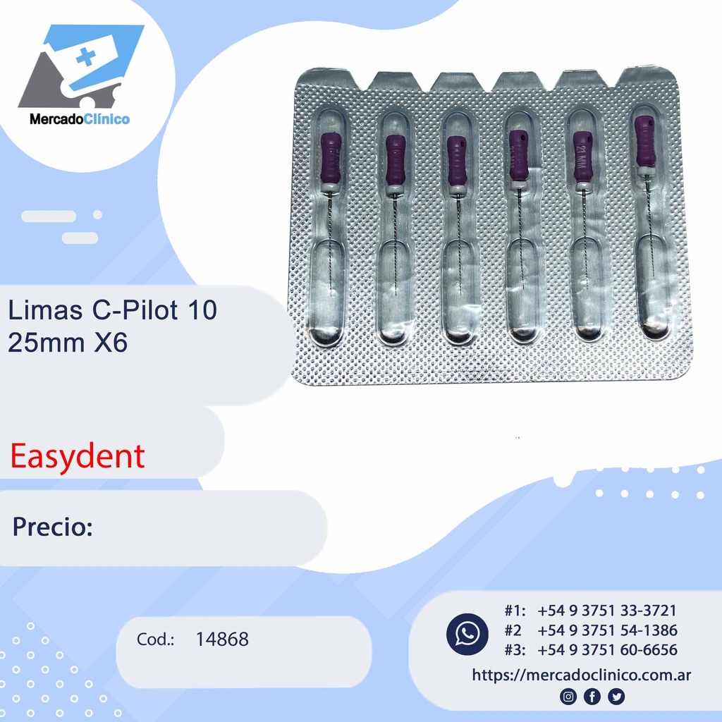 Limas C-Pilot 10 - 25mm X6 - Easydent