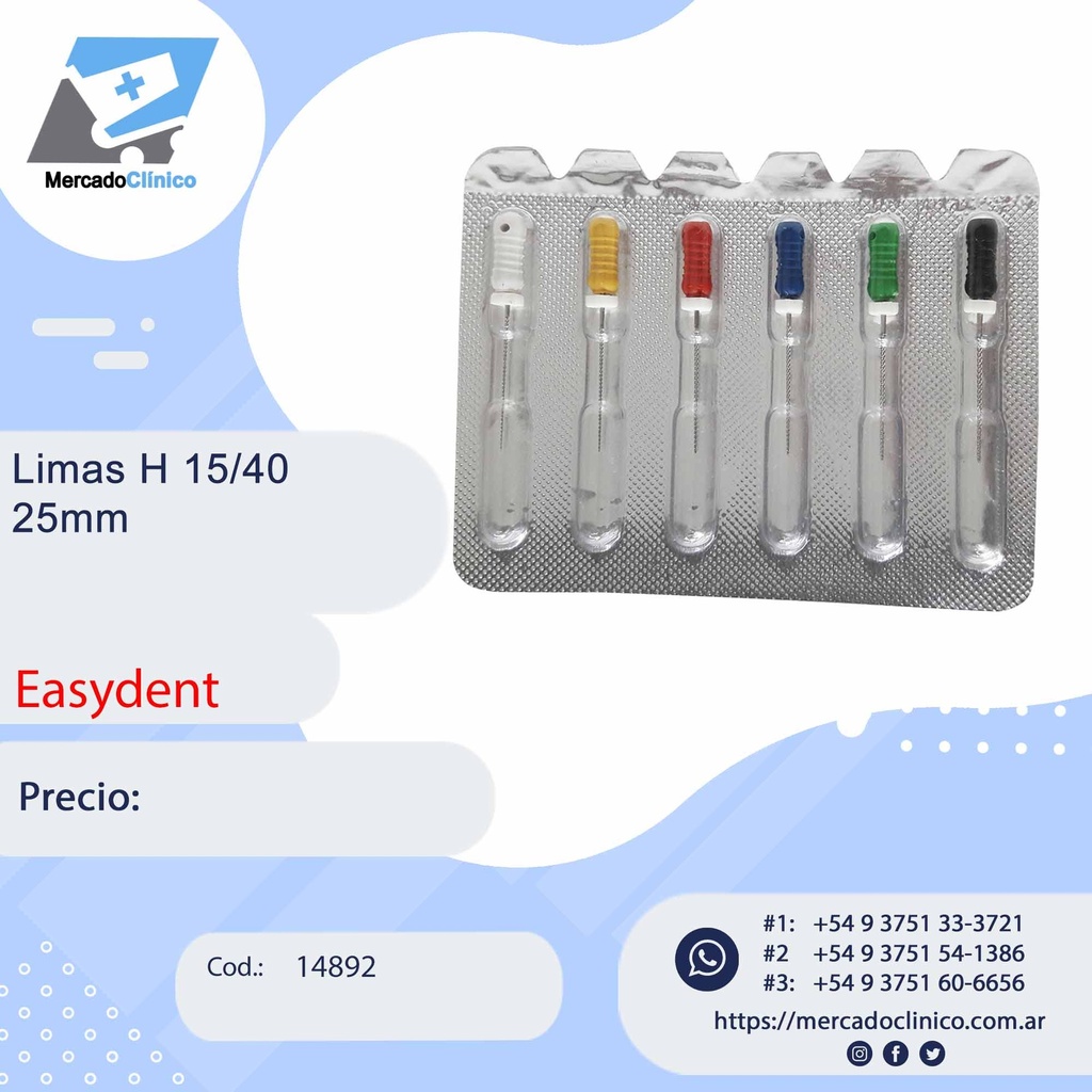 Limas H (hedstrom) 15/40 - 25mm - Easydent