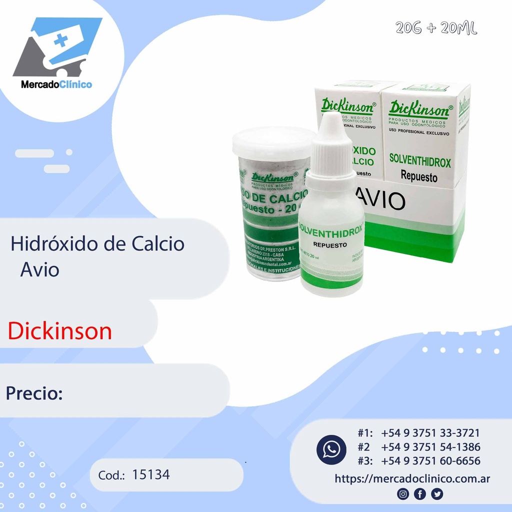 Hidroxido de Calcio - Avio - DICKINSON
