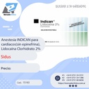 Anestesia INDICAN para cardíacos(sin epin), Lidocaína Clorhidrato 2% - BLISTER X 10 UN - SIDUS