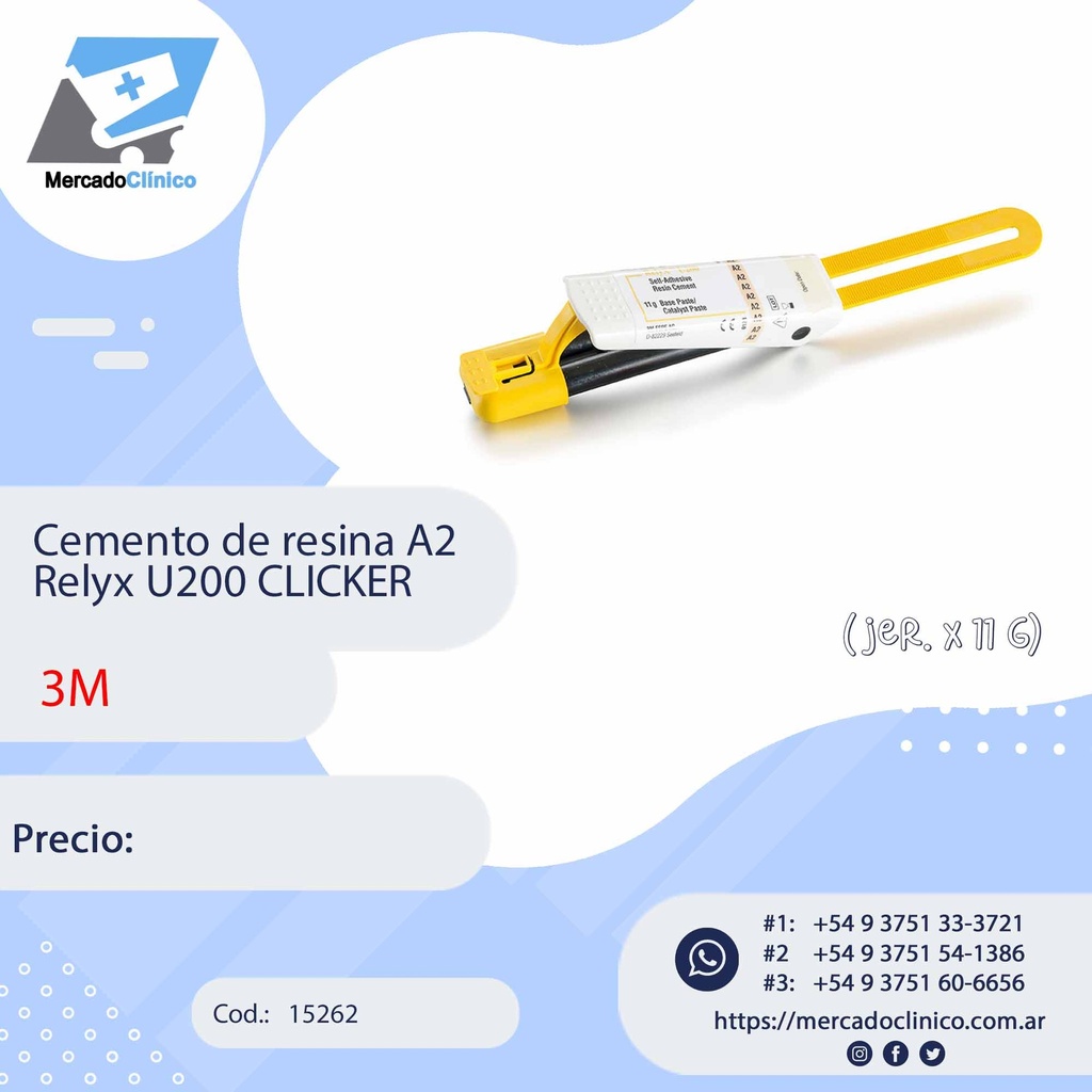 Cemento de resina A2  Relyx U200 CLICKER - 3M