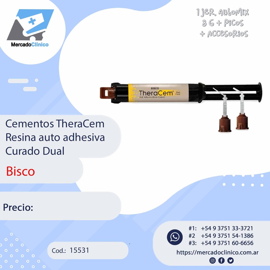 Cemento TheraCem Resina Auto adhesiva - DUAL - BISCO
