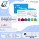 Caja para placas/ortodoncia/dentadura, caja x 14u de colores surtidos. EVODEN