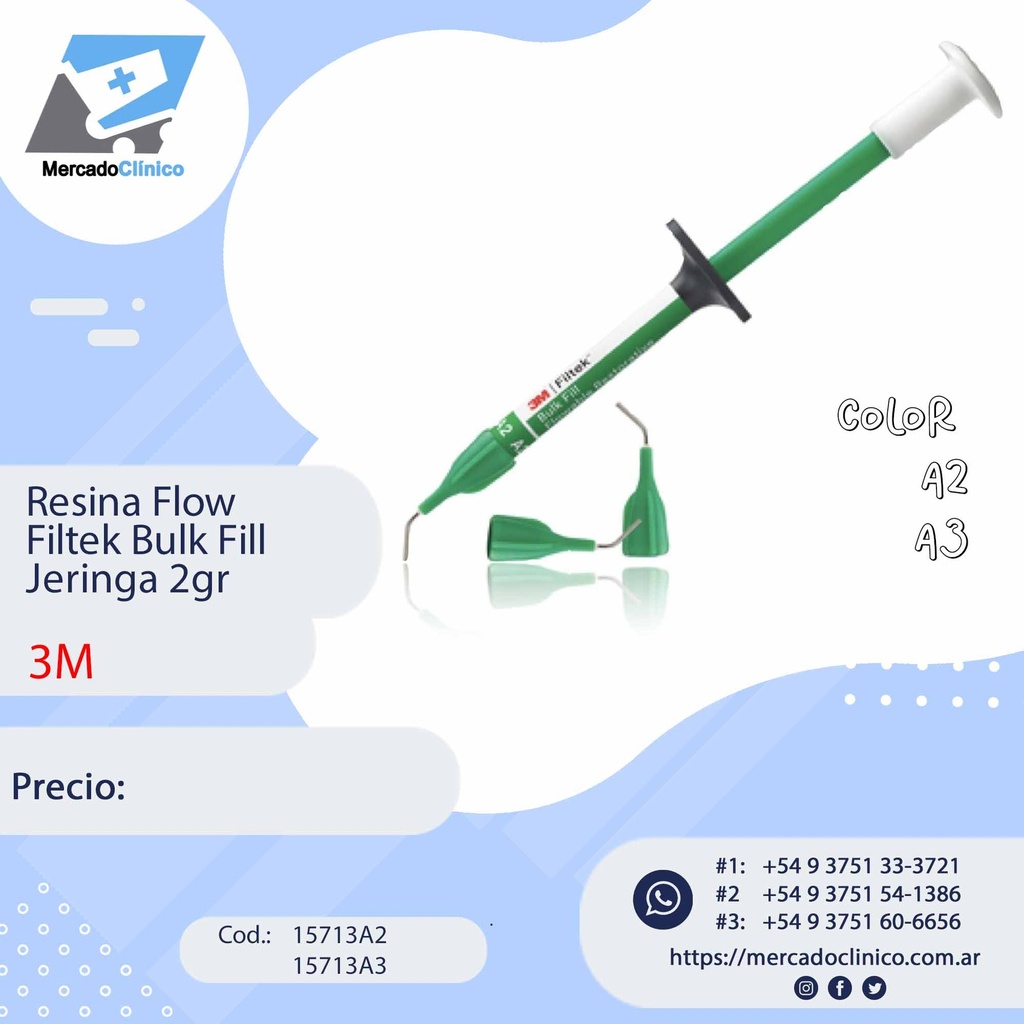 Resina Flow Filtek Bulk Fill Jeringa 2gr - 3M