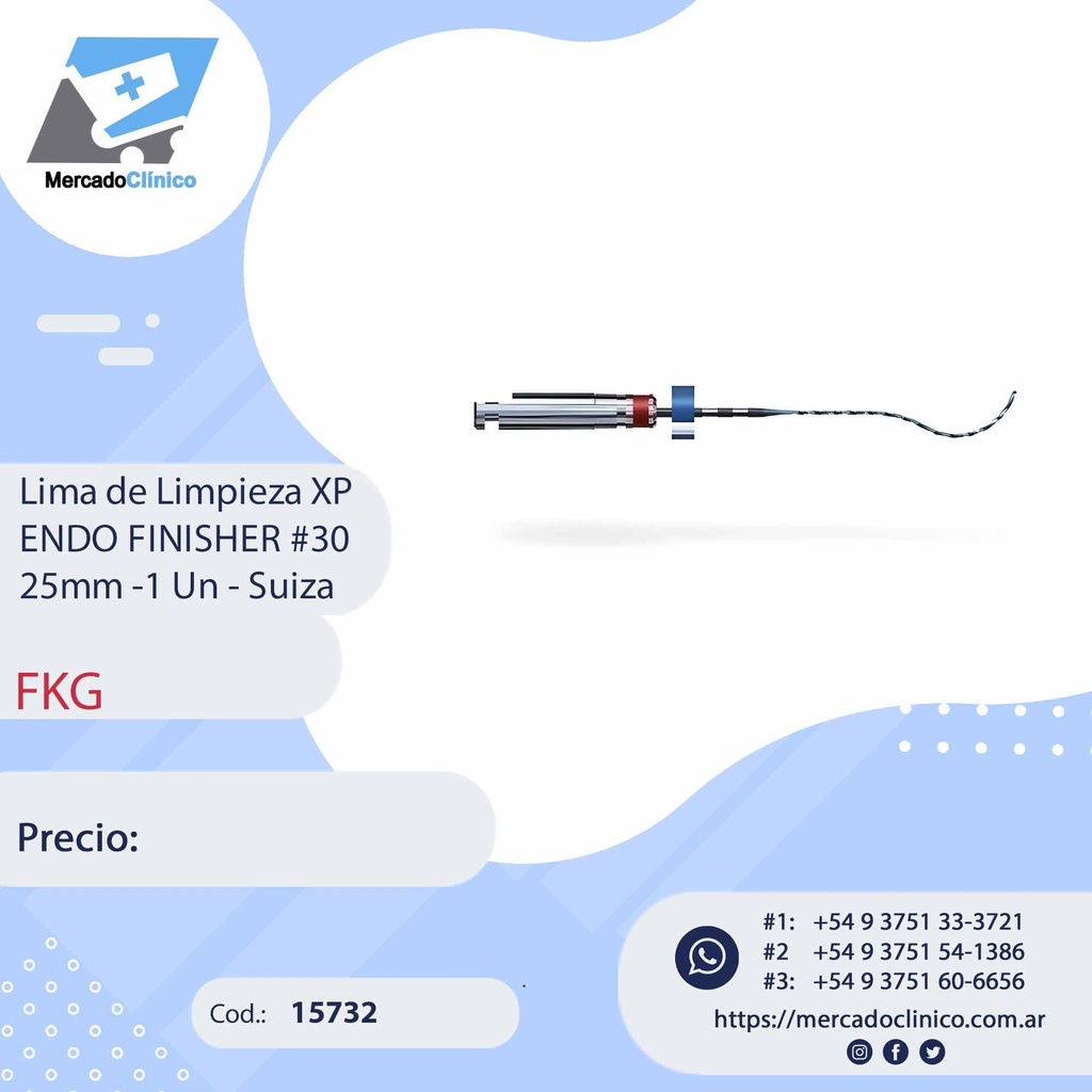 Lima de Limpieza XP ENDO FINISHER #30  25mm -1 Un - FKG