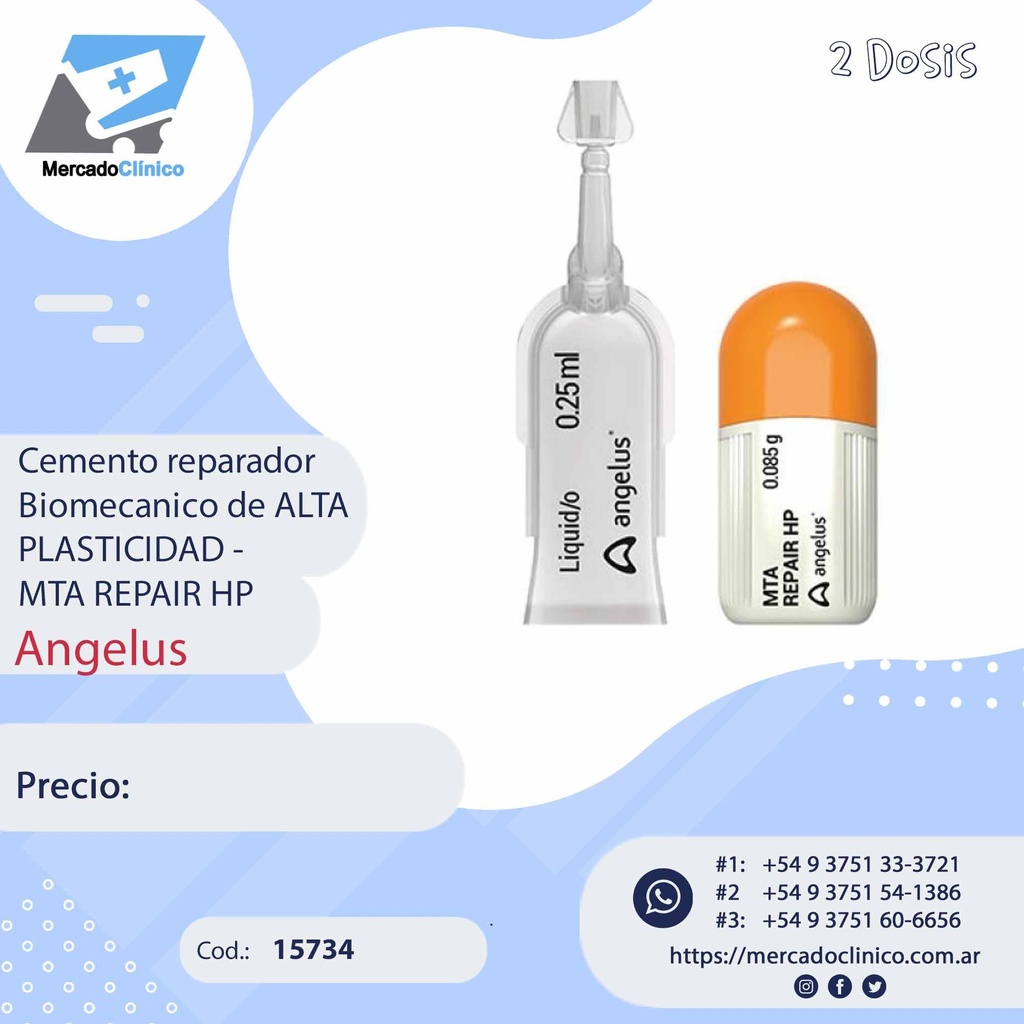Cemento MTA REPAIR HP - biomecánico - ANGELUS
