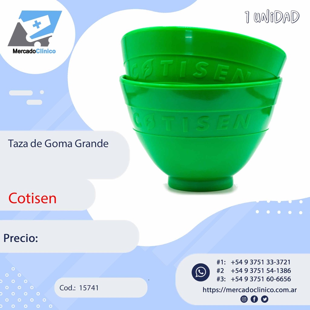Taza de goma Siliconada grande verde MB04 - Cotisen