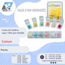 Cuñas de madera, caja x 100u por medida - VARIOS TAMAÑOS - COTISEN