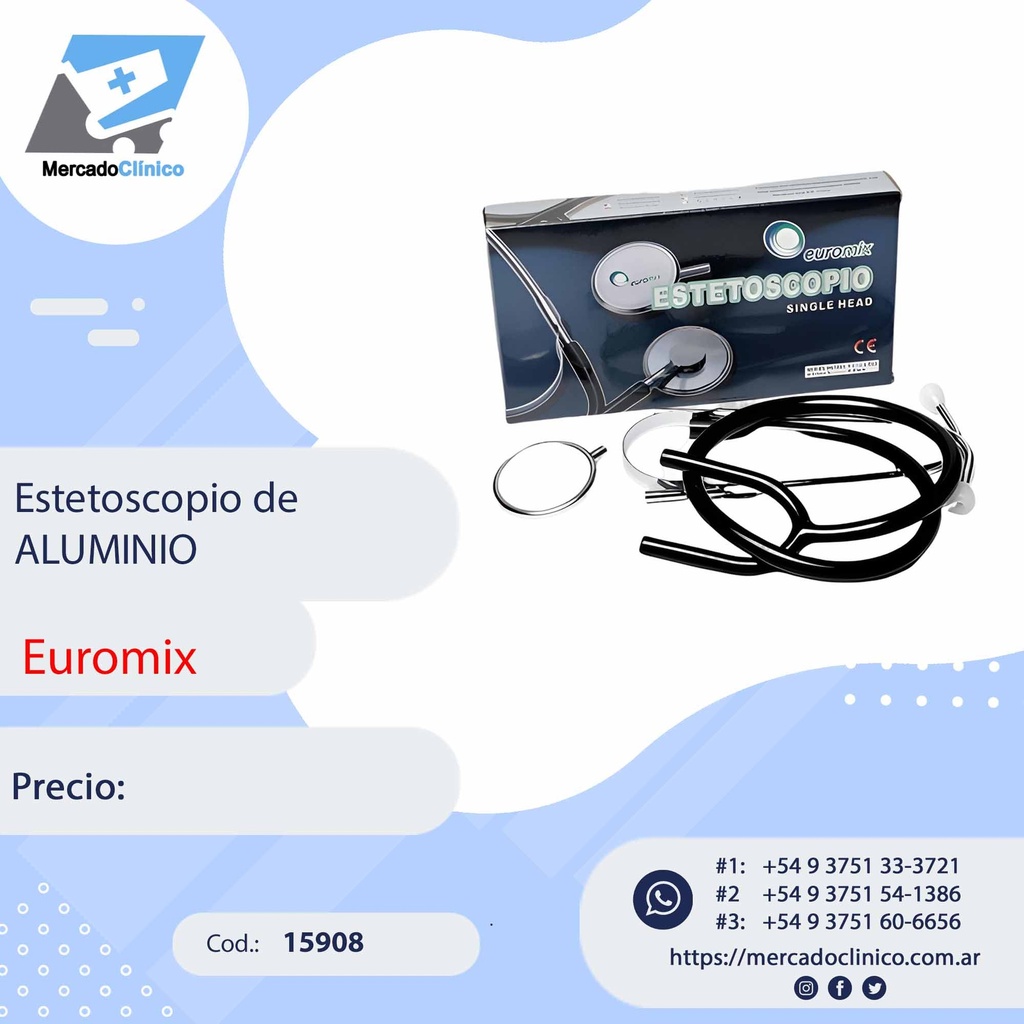 Estetoscopio de Aluminio - EUROMIX