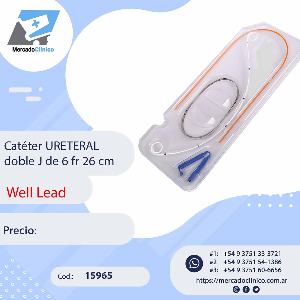 Catéter URETRAL doble J - WELL LEAL