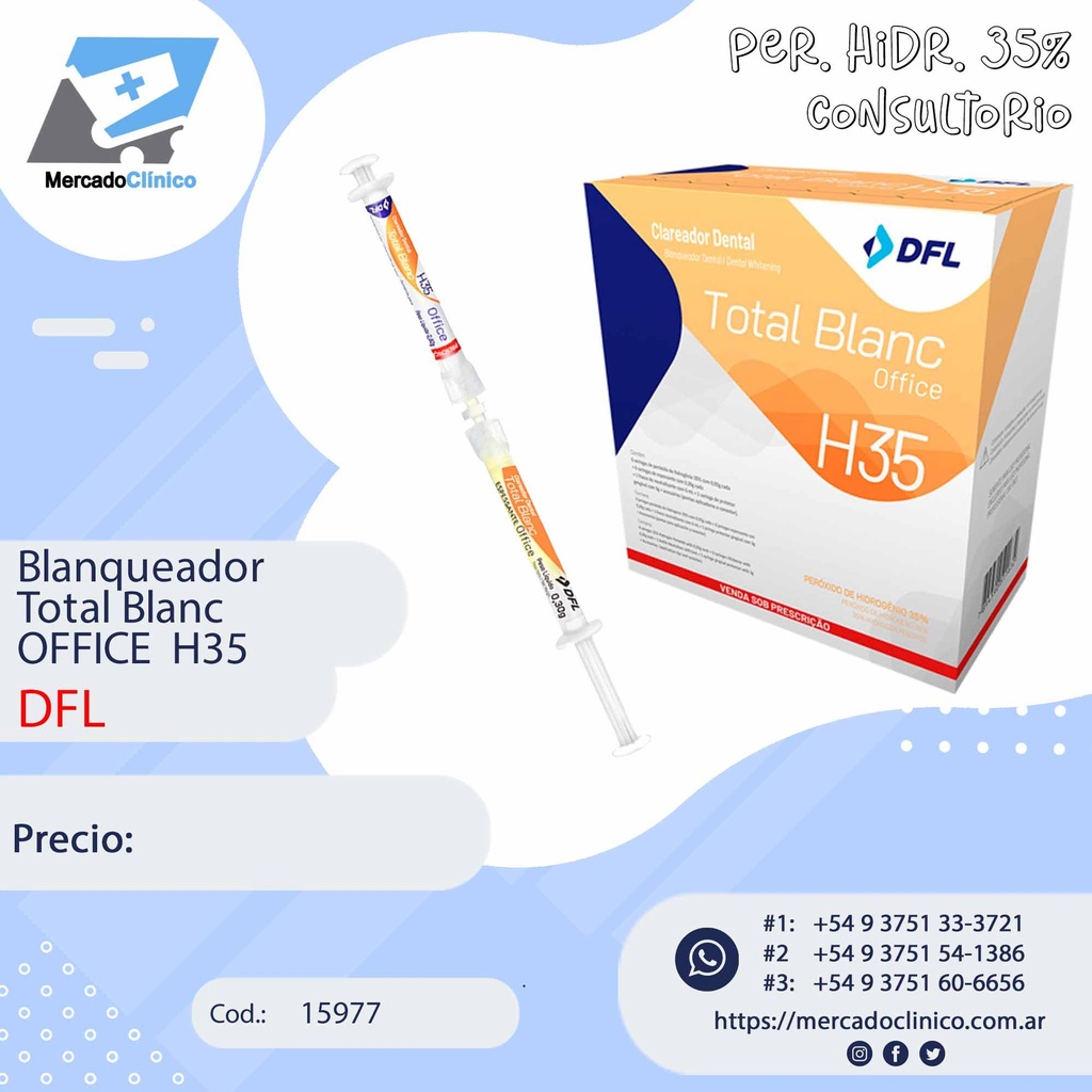 Blanqueamiento Total Blanc OFFICE H35 (per.hidr.35%) - DFL