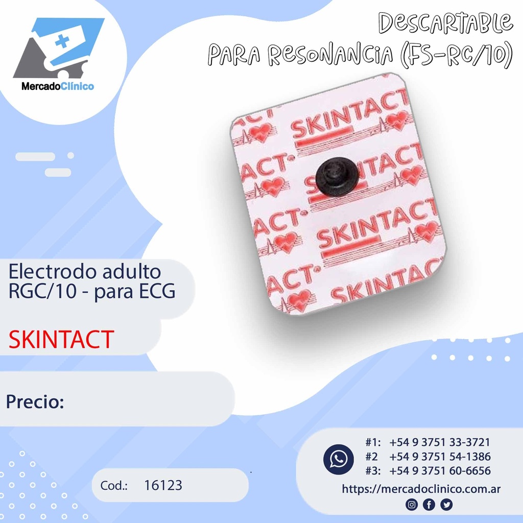 Electrodo adulto RGC/10 - para ECG - SKINTACT