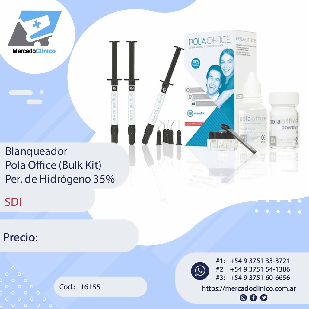 Blanqueador  Pola Office (Bulk Kit) Per. de Hidrógeno 35% - SDI