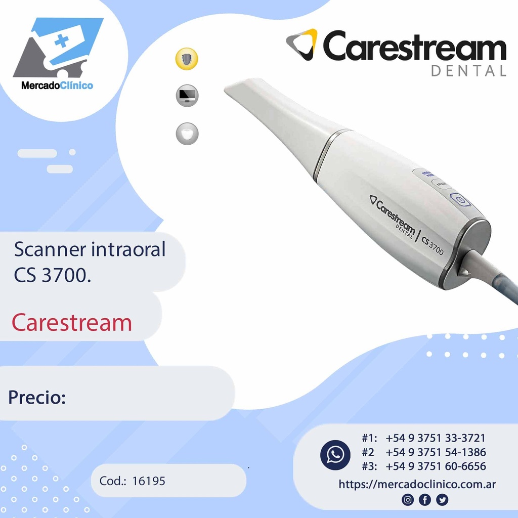 Escaner / Scanner intraoral CS 3700 - CARESTREAM