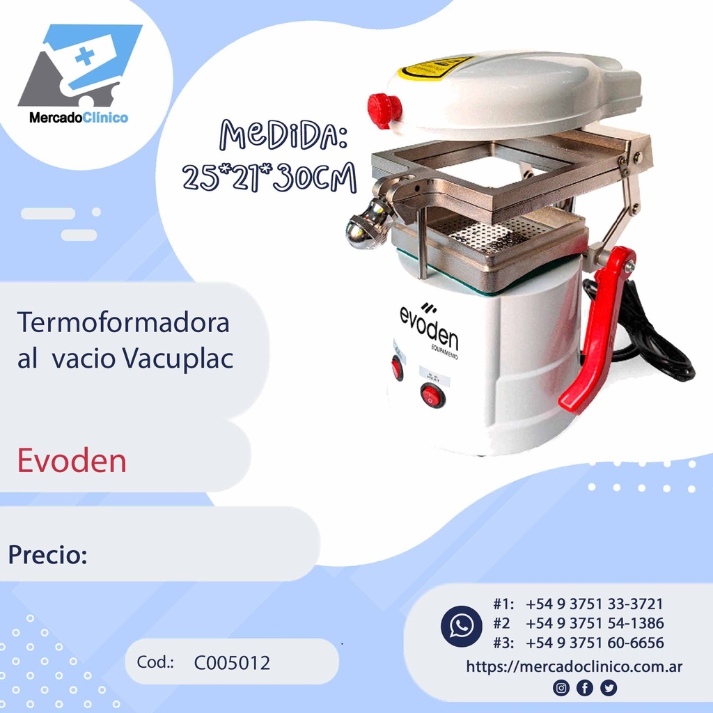 Termoformadora al vacio Vacuplac- EVODEN