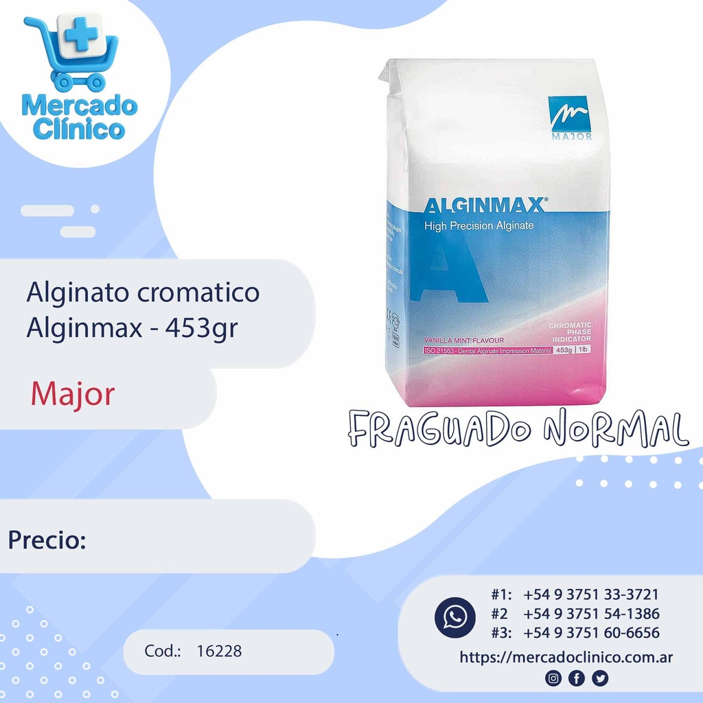 Alginato cromatico ALGINMAX 453 gr - MAJOR