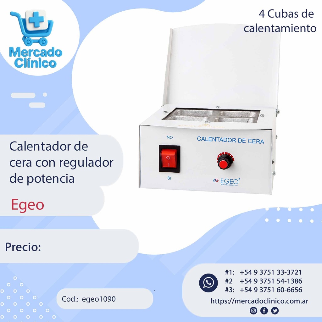 Calentador de cera con regulador de potencia - EGEO