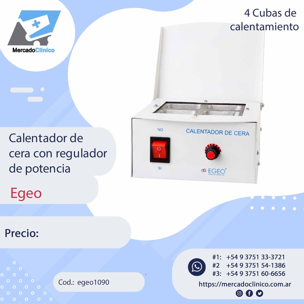 Calentador de cera con regulador de potencia - EGEO