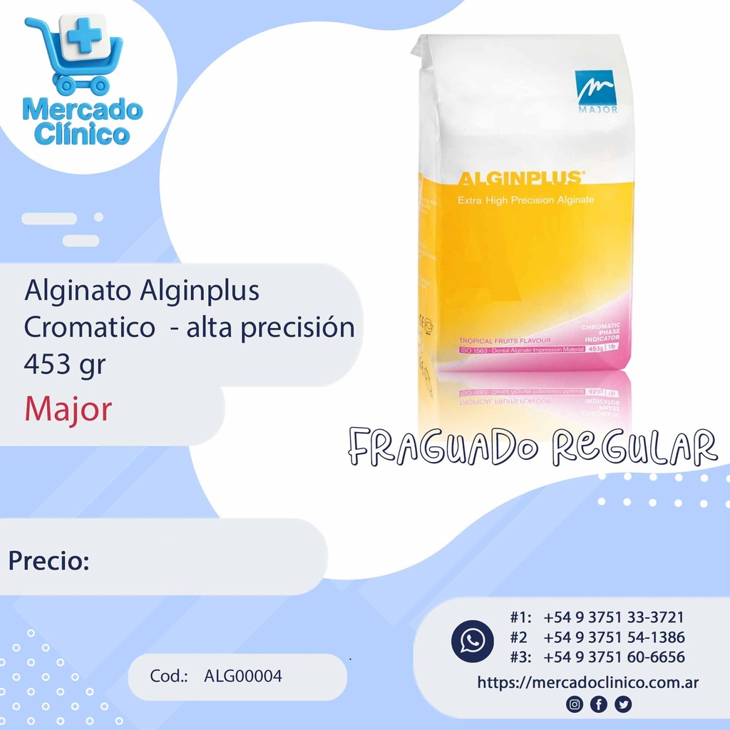 Alginato cromatico AlGINPLUS - 453gr - MAJOR