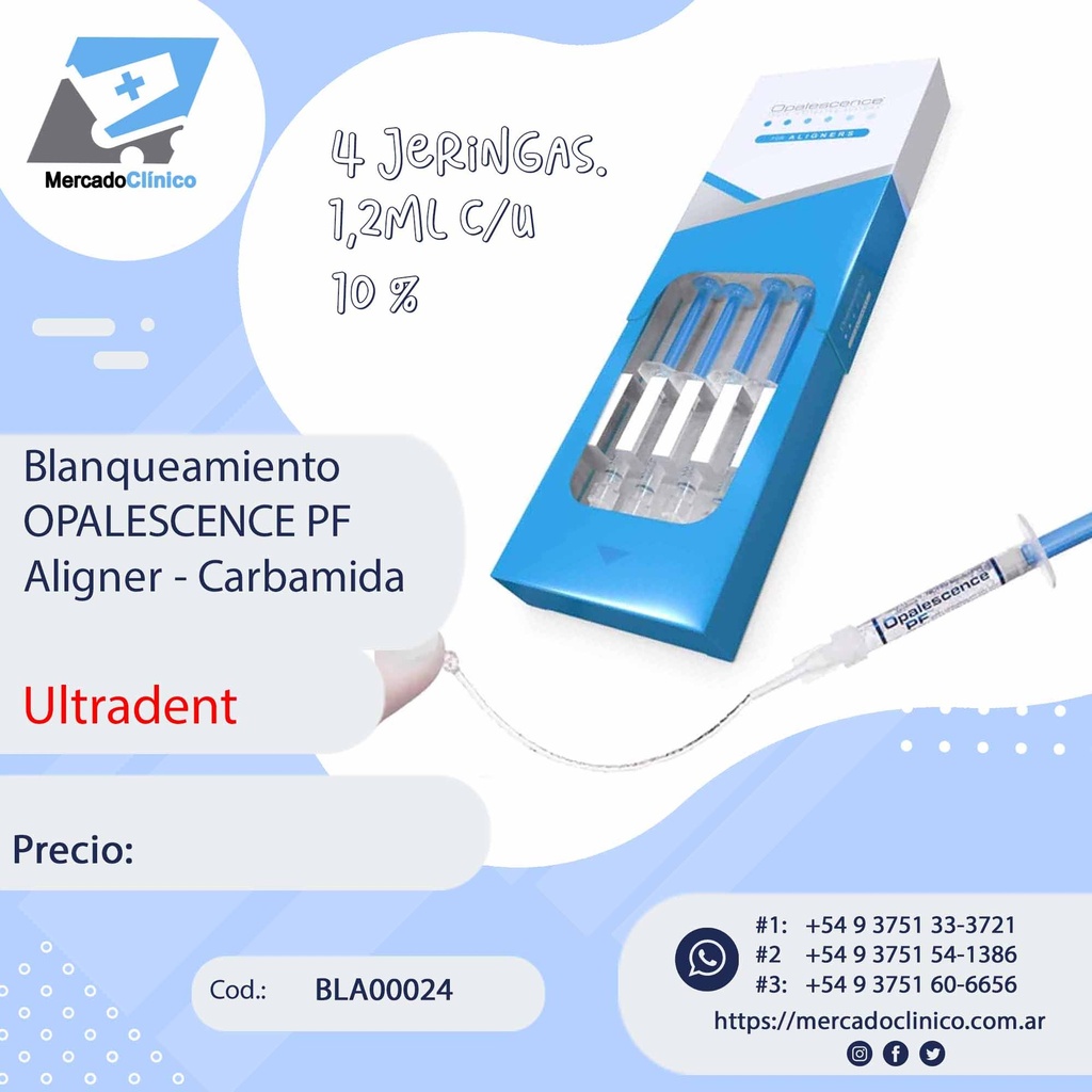 Blanqueamiento OPALESCENCE PF Aligner - Carbamida -  Ultradent
